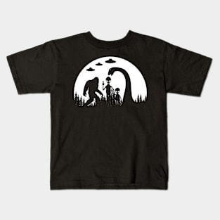 BIgfoot Nessie Ufo And Aliens Kids T-Shirt